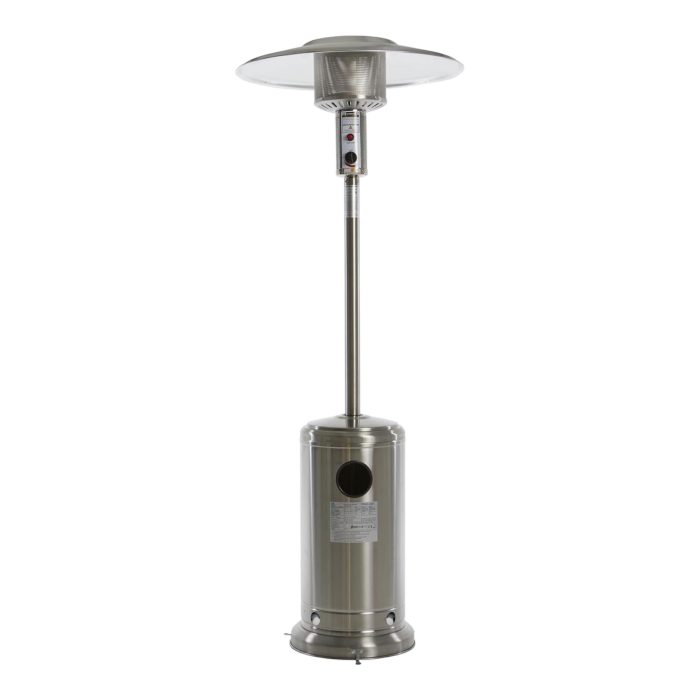 Patio Heater Mushroom Style, Gas Mashroom Patio Heater Outdoor Garden Stainless Steel Wheels Quartz Glass Flame Tube 3-Fold Protection