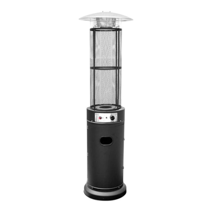 Pyramid Patio Heater, Round Black 42000 BTU Propane Gas, Portable with Glass Tube - Image 2