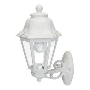 Outdoor White Wall Lights, Plastic Outdoor Light Fixture with E27 Socket, Exterior Waterproof Wall Lamp with Clear Lampshade, Outside Porch Lights for Garden, Garage, Courtyard
