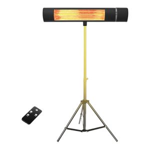 Electric Patio Heater, Tripod Type Infrared Heater, Electric Patio Indoor/Outdoor Heater with remote, for Home, Office